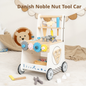 Wooden Toddler Tool Walker Cart – Danish Style Nut & Bolt Construction Toy